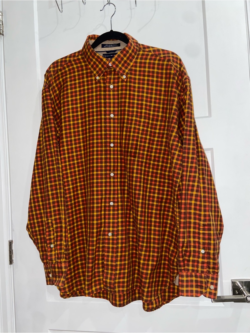 Tommy Hilfiger Button-Down Plaid Long Sleeve